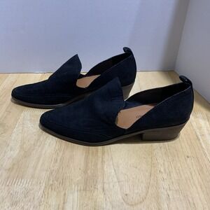 Lucky Brand Women's Mahzan Chop-out Pointed Toe‎ Loafers Black Size 8M